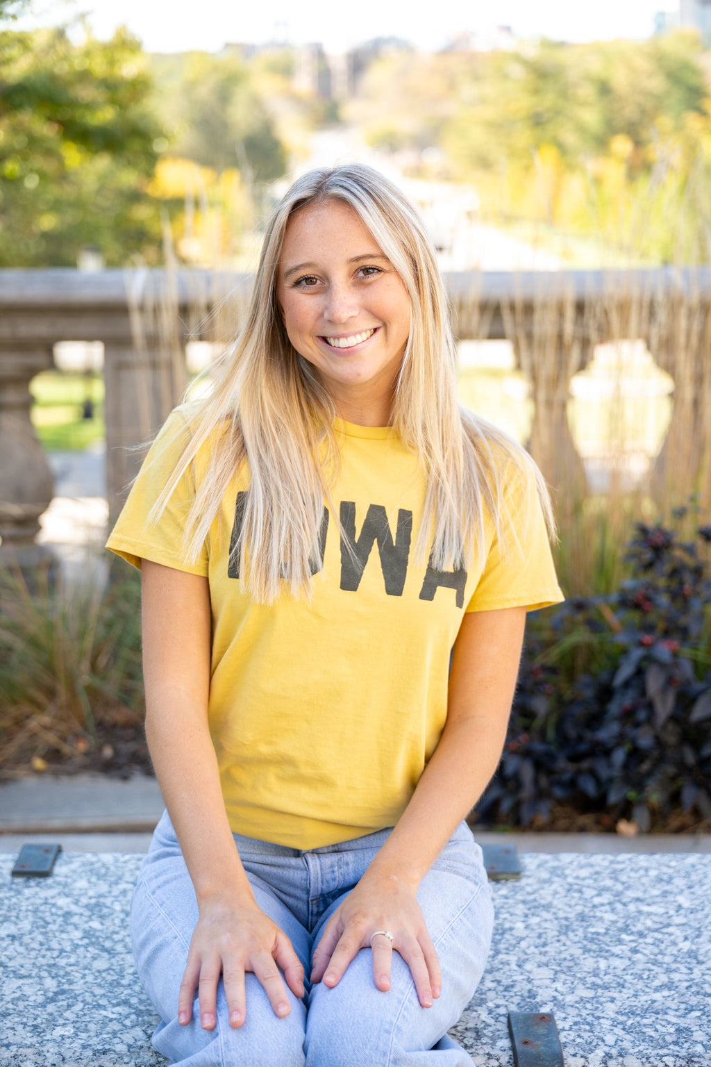 Retro Brand Collegiate Full Length Iowa Tee
