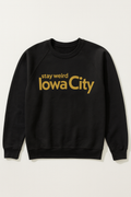 Retro Brand Stay Weird Iowa City Varsity Full Length Sweatshirt