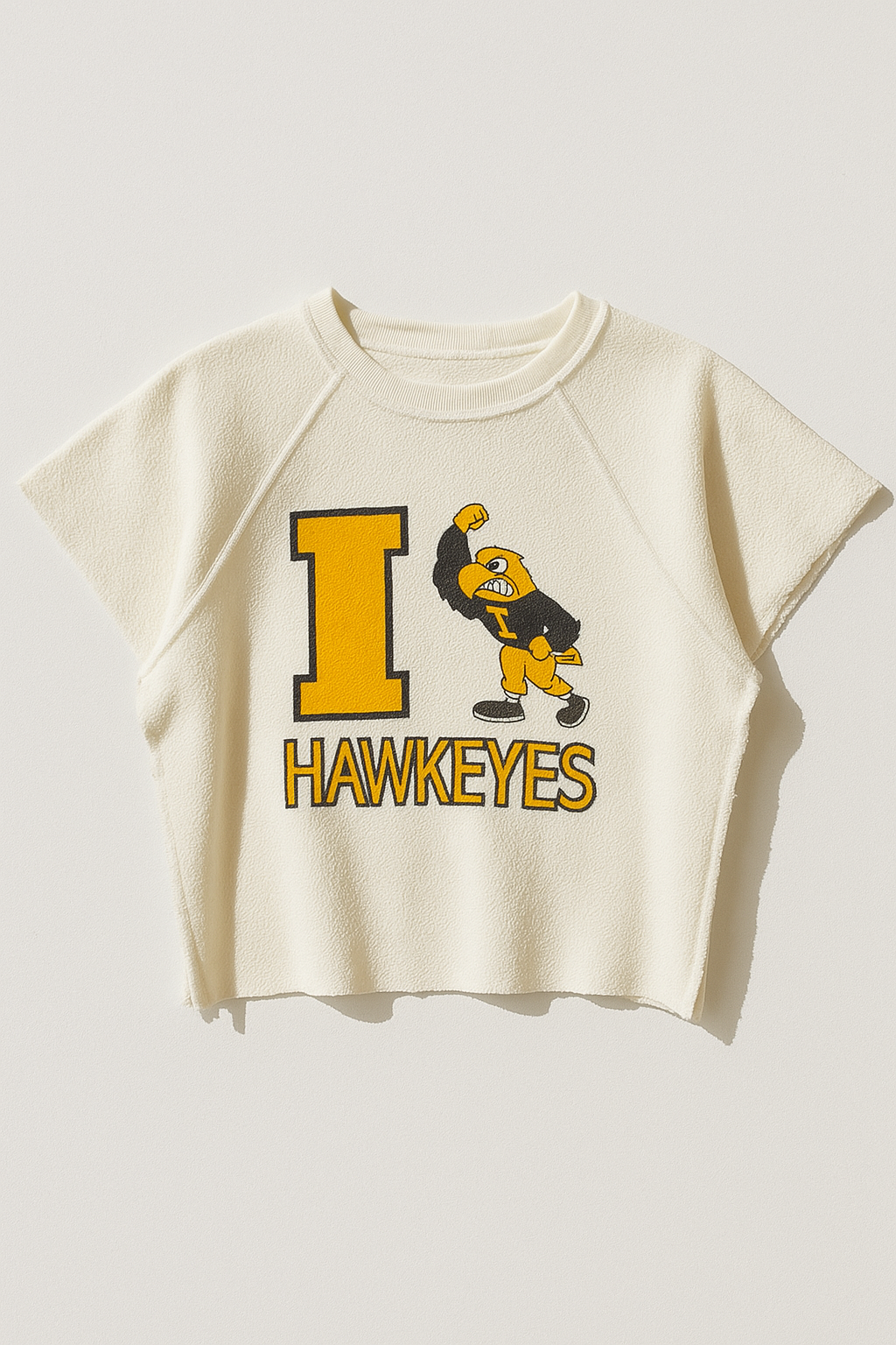 Retro Brand Inside Out Herky "I" Sliced Short Sleeve Sweatshirt